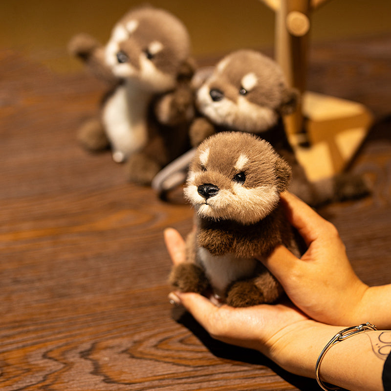 Otter Plush Keychain Soft Stuffed Animal Pendant
