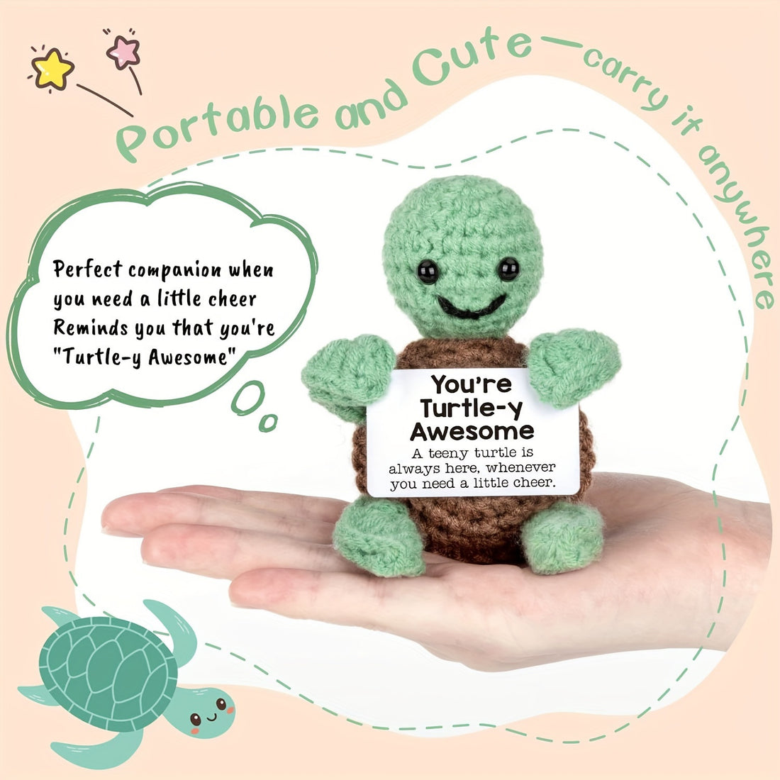 Mini Crochet Turtle Plush Toy