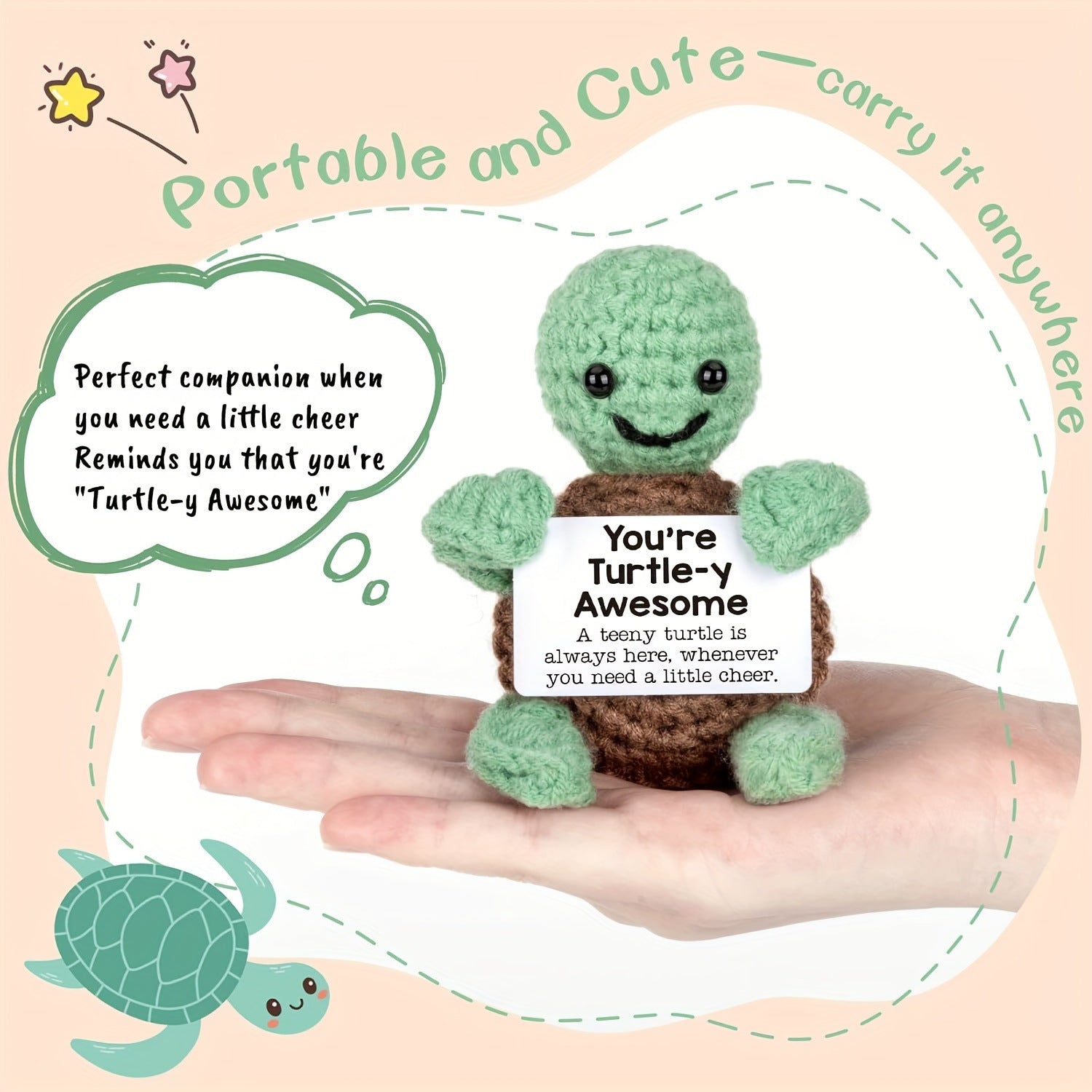 Mini Crochet Turtle Plush Toy