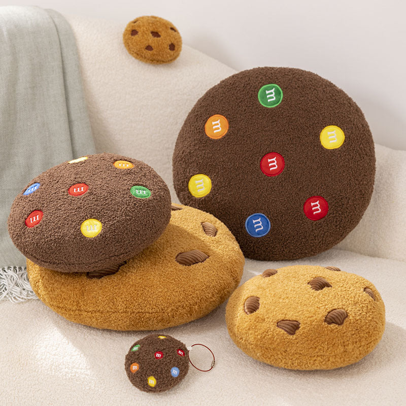 Round Cookie Plush Pillow Soft Decorative Cushion